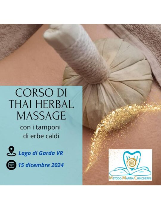 CORSO DI THAI HERBAL MASSAGE. 15 dicembre 2024. VR